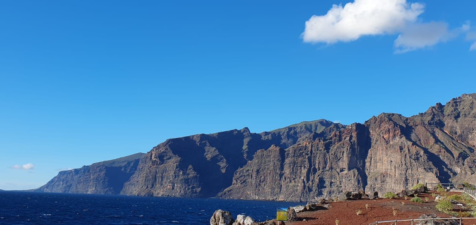 Acantilados de Los Gigantes seen from the sea